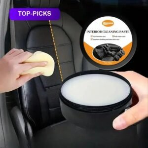 DOEYVOSE Car Interior Cleaning Cream. 2 Counts/set Car Seat Cleaning Polishing Cream with Sponge. Professional Car Interior Care Product #TOP PICKS